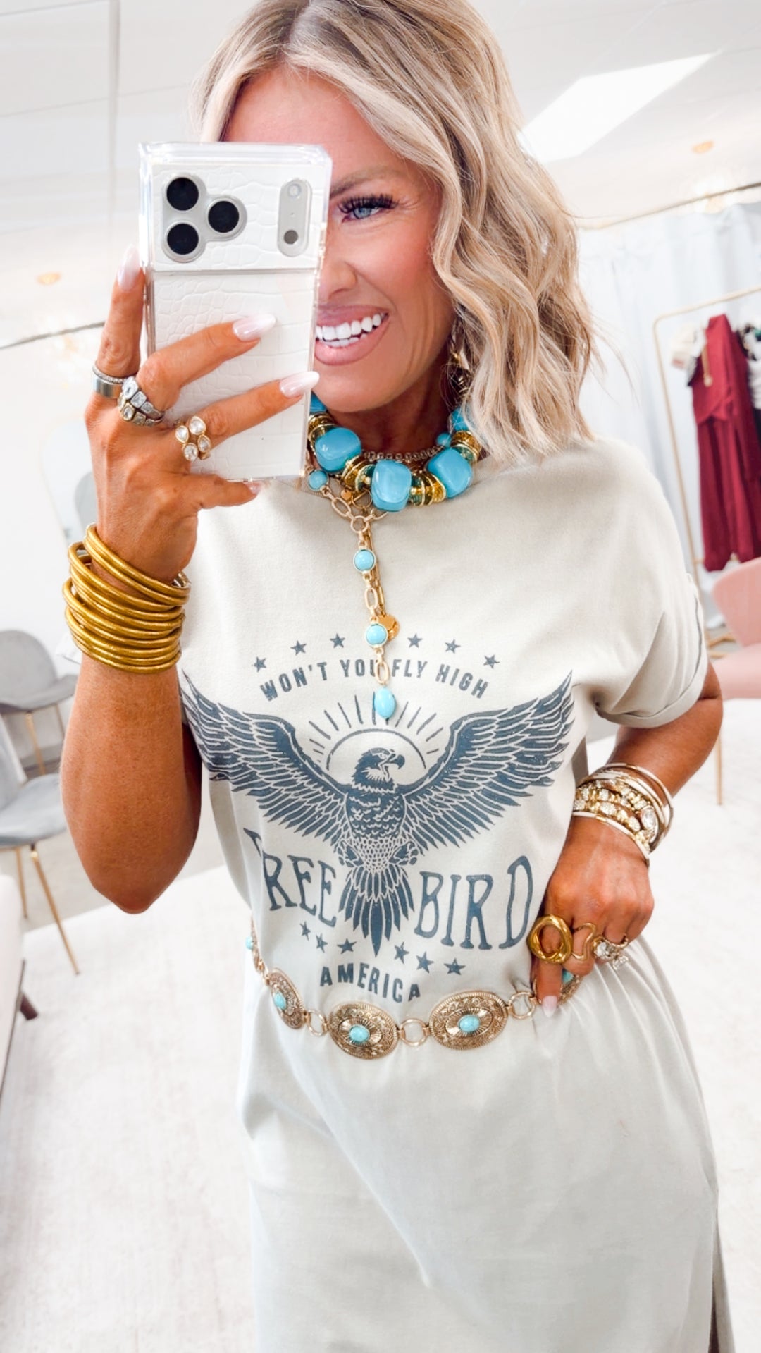 Won't You Fly High T-Shirt Maxi Dress-Khaki