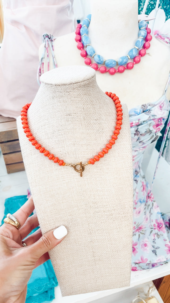 Candy Beads Necklace-Orange
