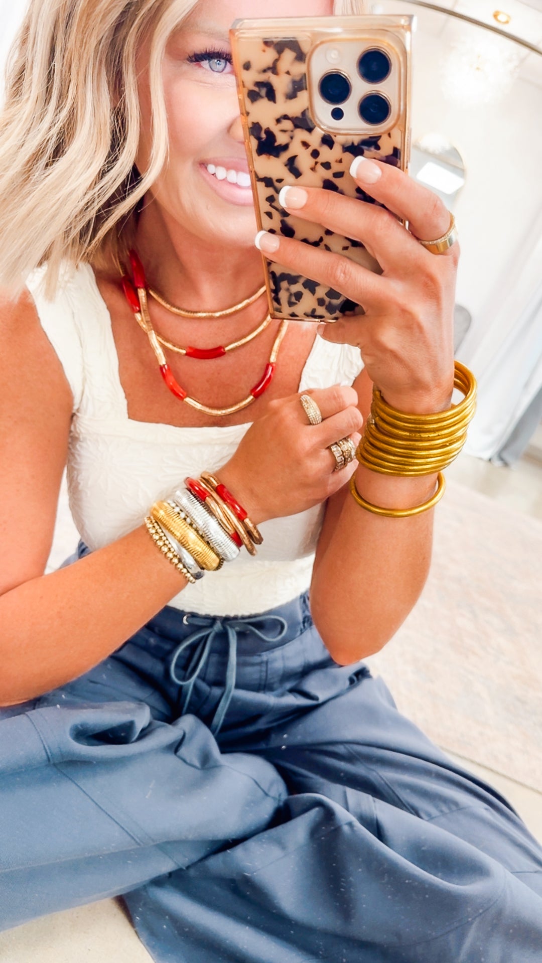 Imperial Red Stretch Bracelet Set