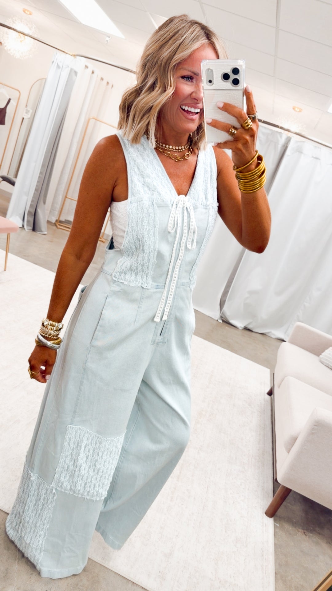 The Lacewood Denim Jumpsuit