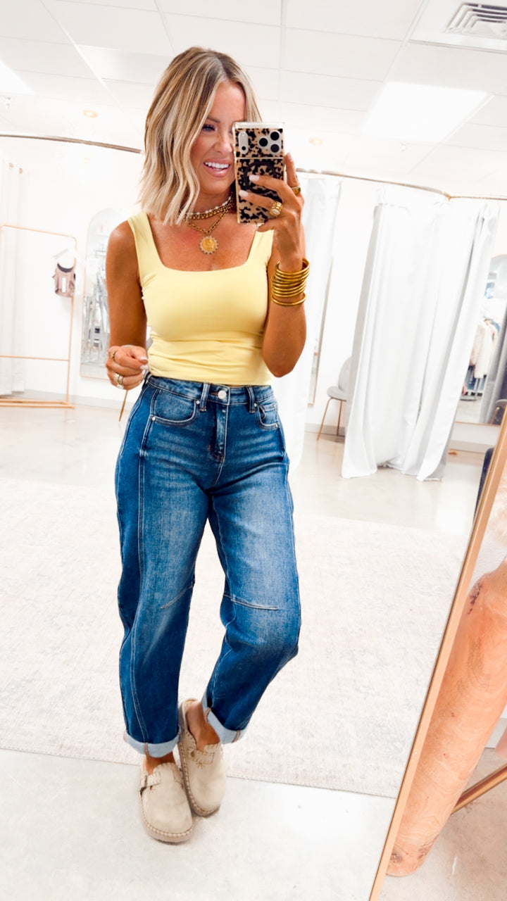 Butter Basic Tank-Lemon Cream