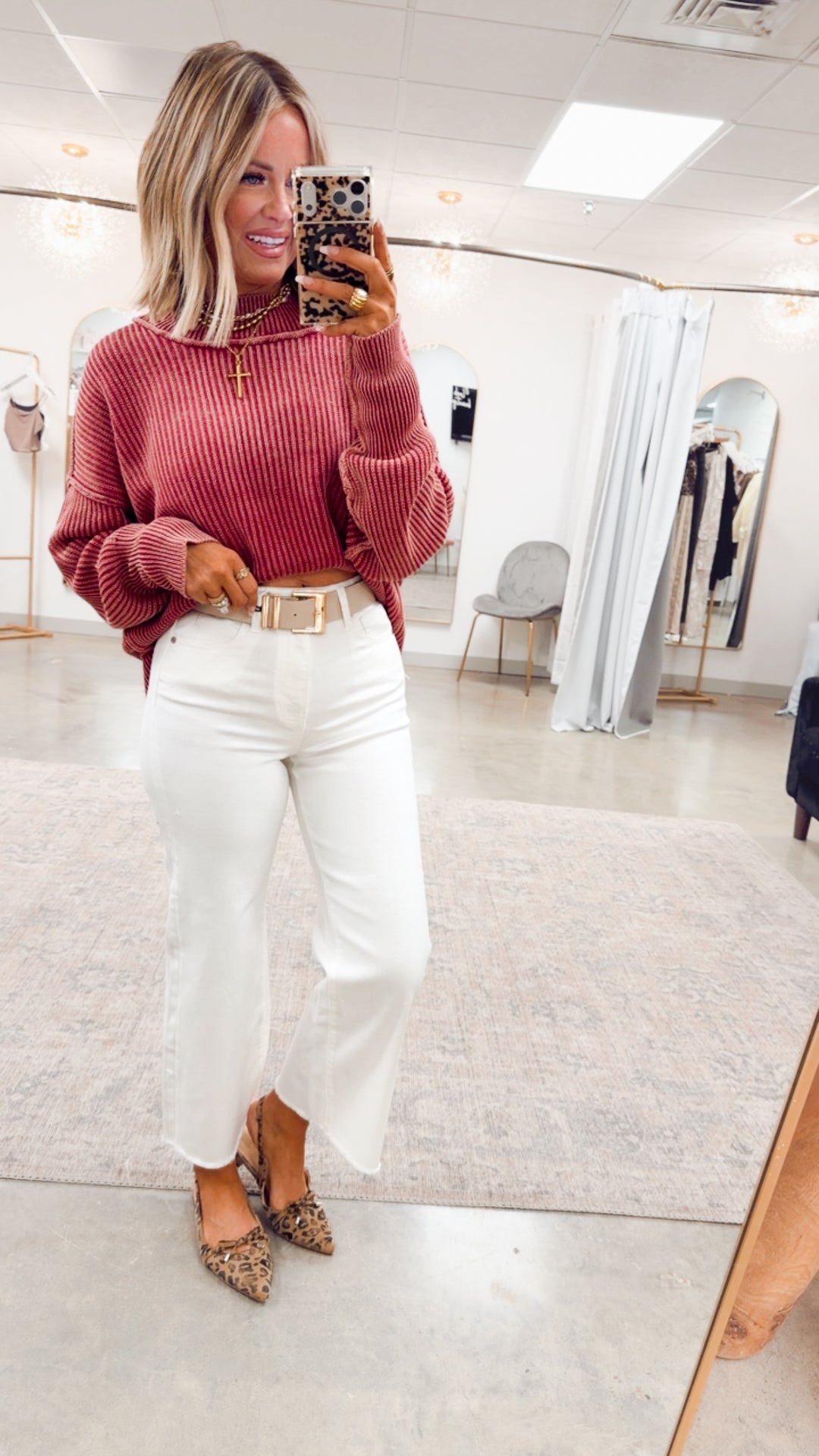 The Lila White Crop Jean