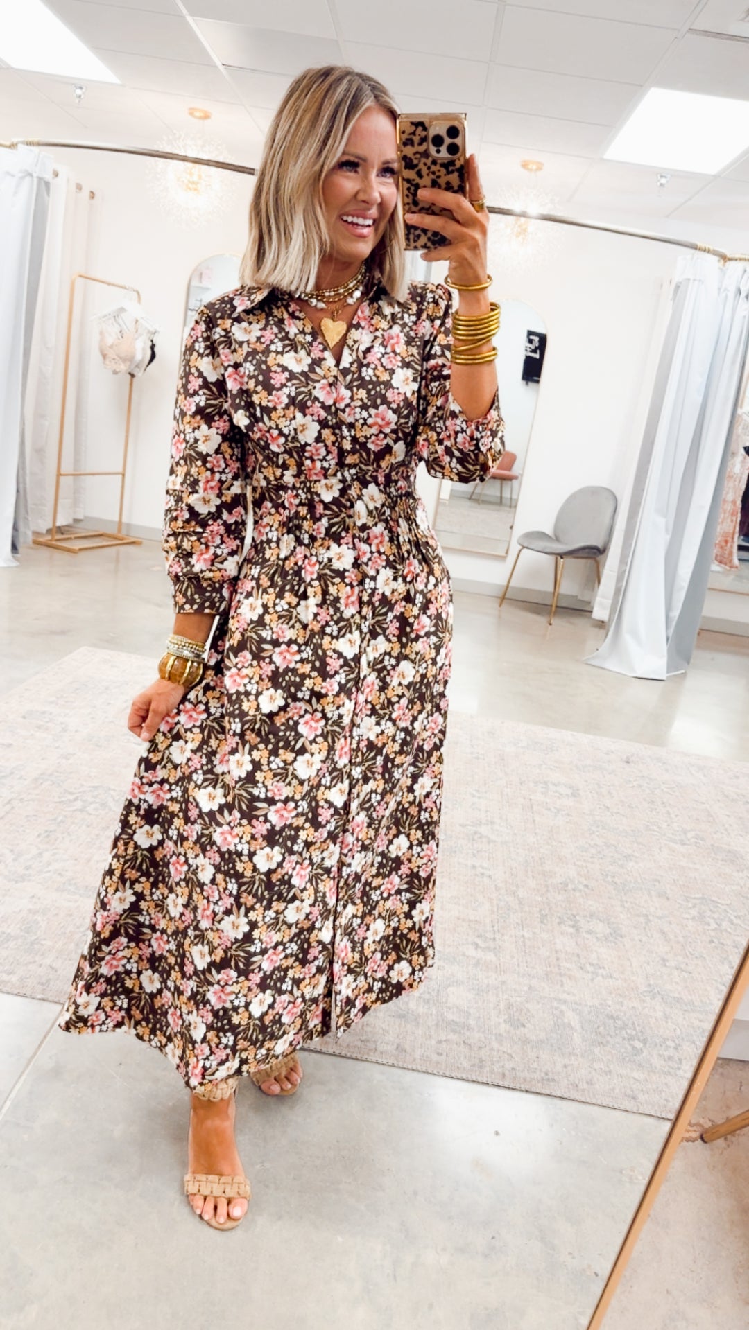 Fall Petal Midi Dress
