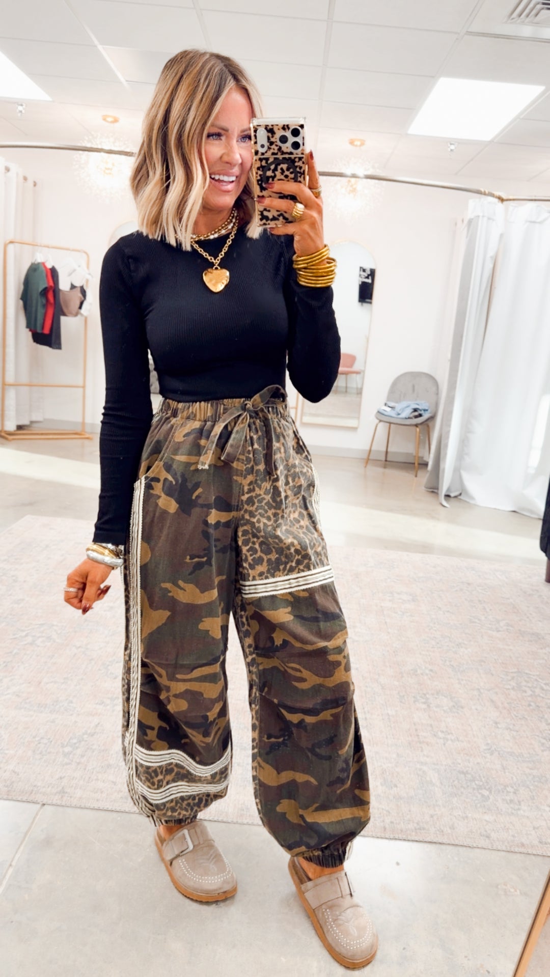 Black Ribbed Long Sleeve Crew Neck Top