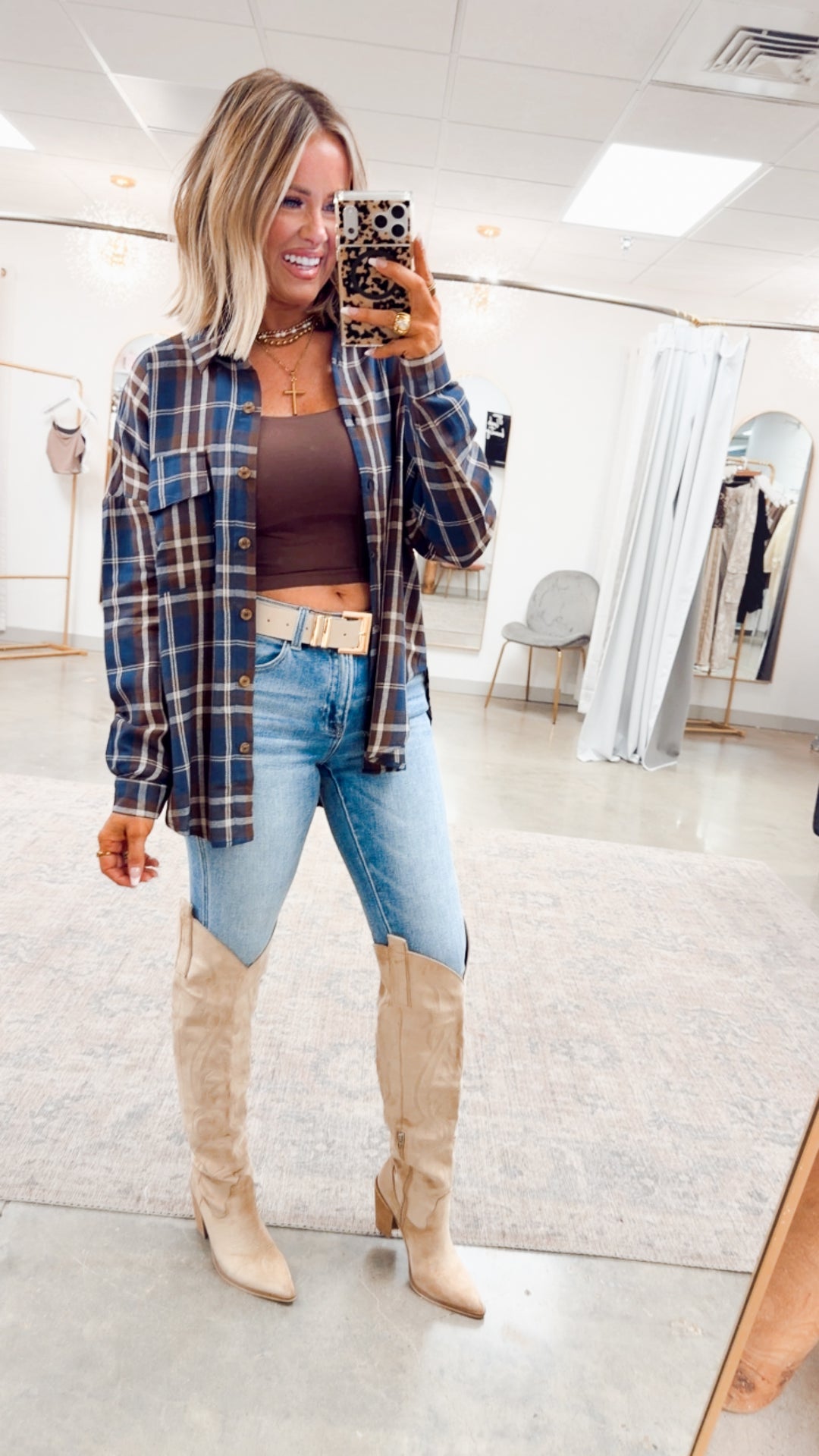 Bristol Plaid Flannel-Navy