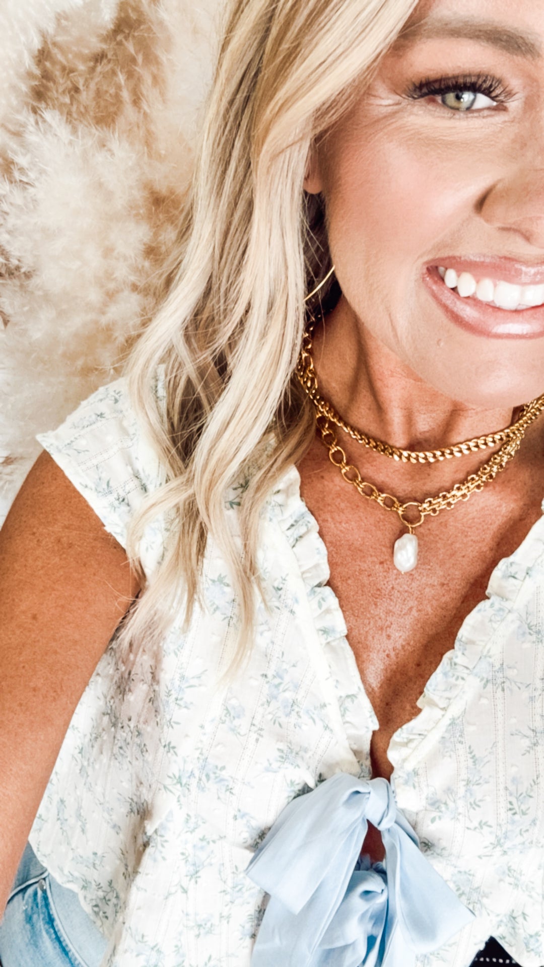 Amber Drop Pearl Necklace