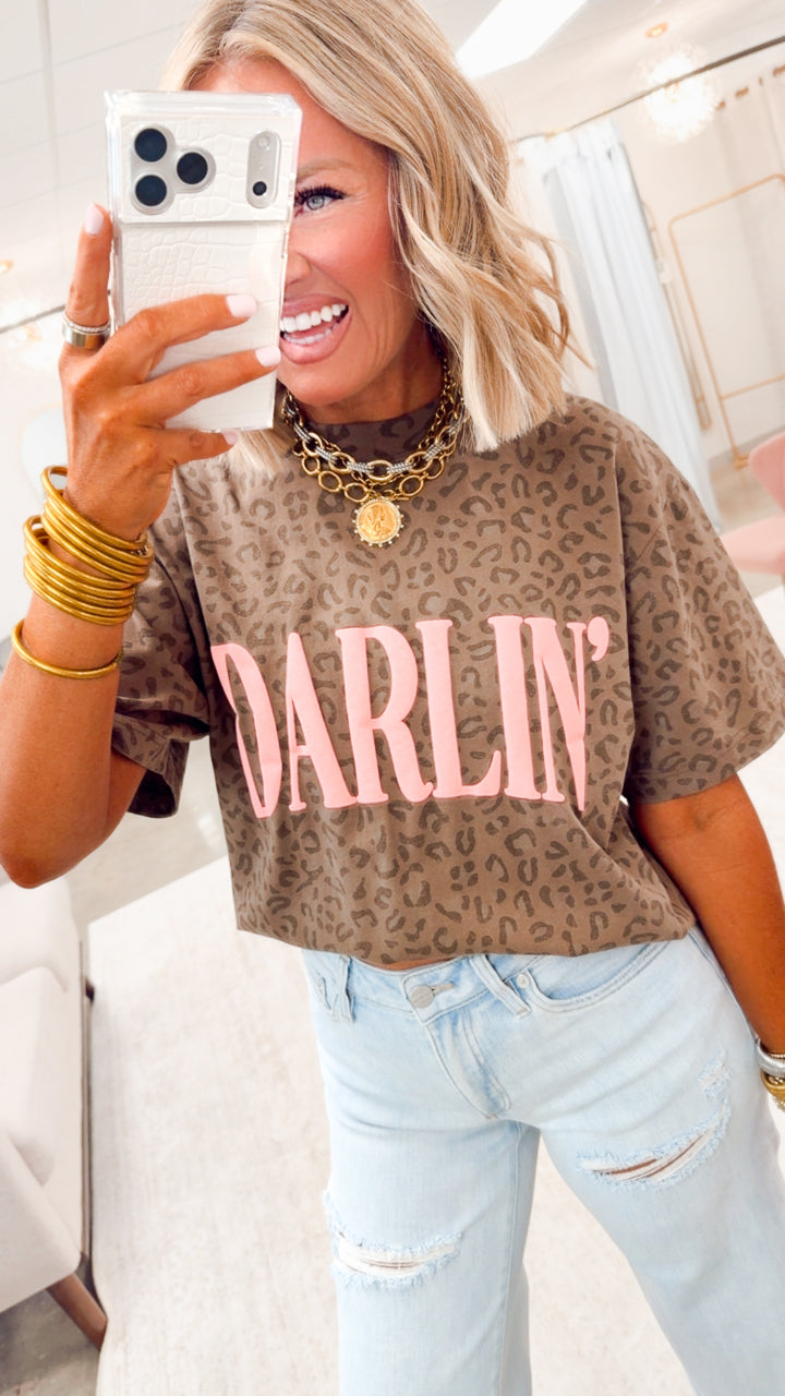 Darlin Brown Leopard Tee