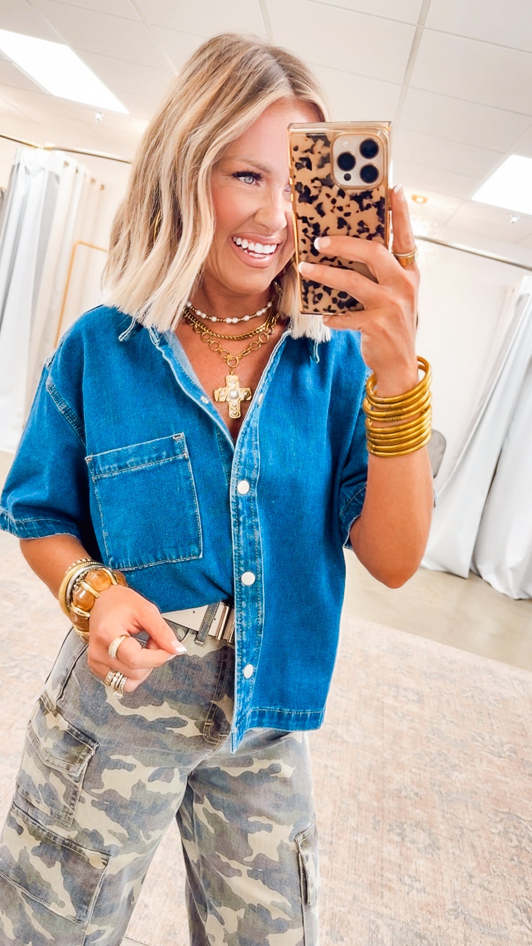 Cheyenne Denim Top