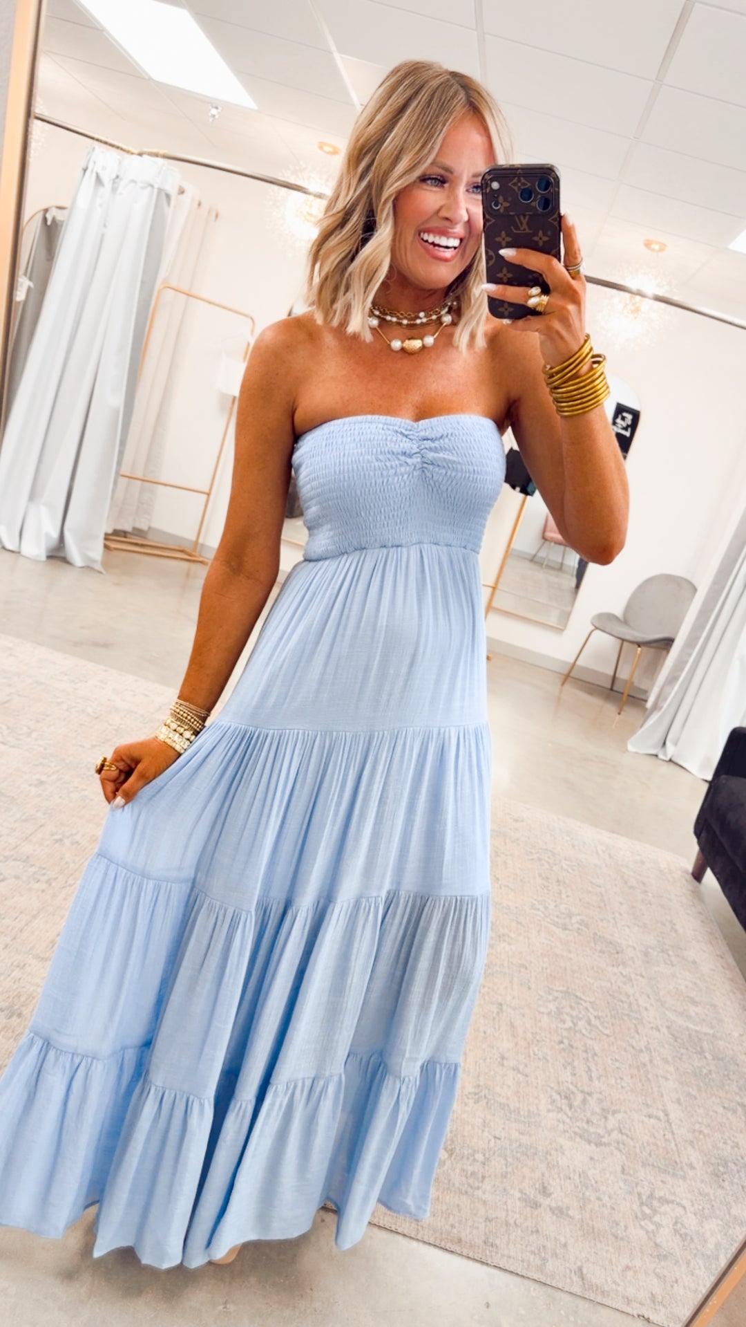 The Southern Charm Maxi Dress-Powder Blue