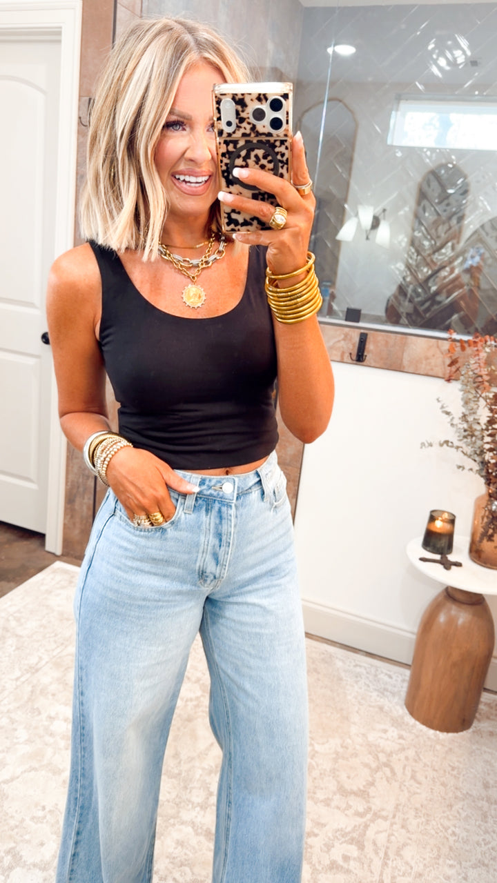 Versatile Vibes Tank Top-Black