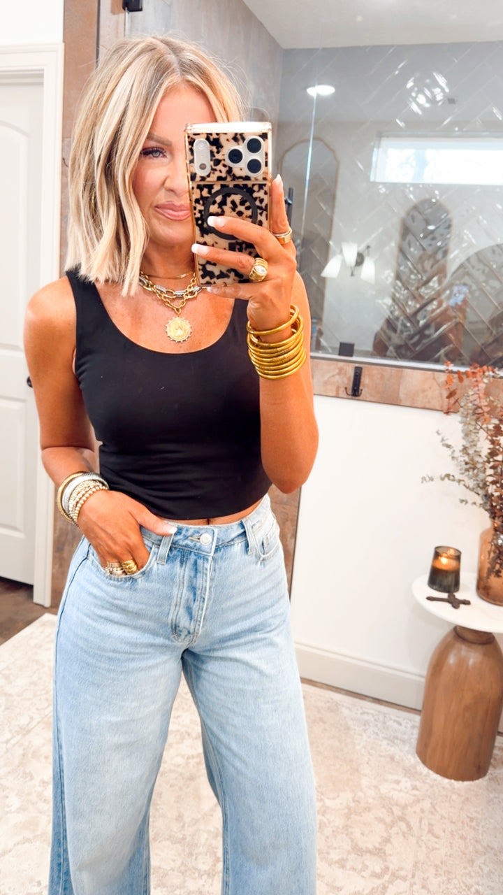 Versatile Vibes Tank Top-Black