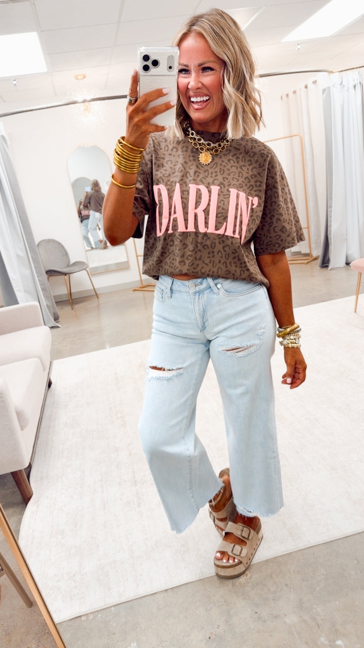Darlin Brown Leopard Tee