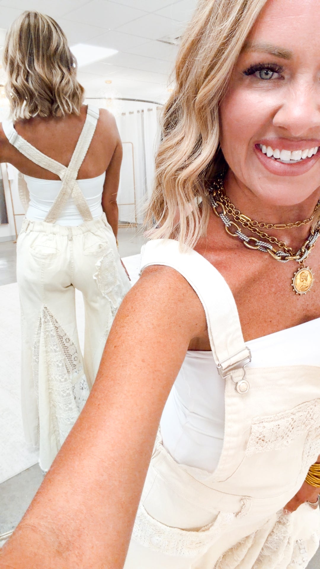 Lace & Ivy Wide Leg Overalls