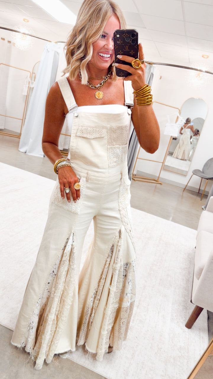 Lace & Ivy Wide Leg Overalls