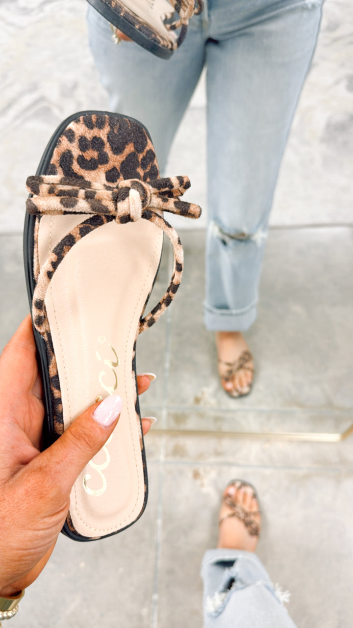 Ciara Bow Knotted Sandal-Leopard