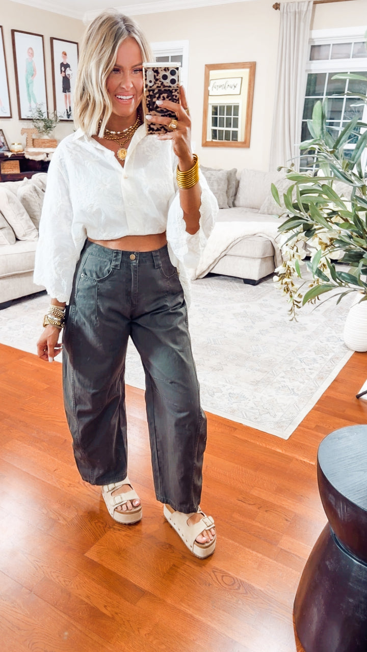Jade Wide Leg Pintuck Pants