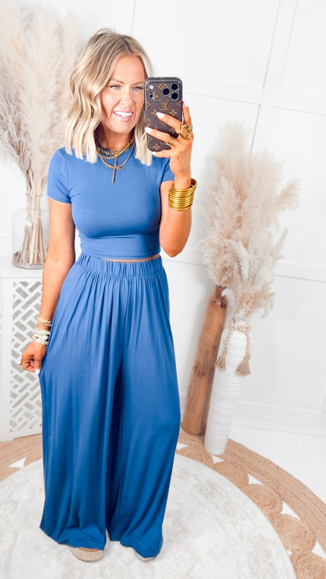 Soft Form Two Piece Set-Midnight Navy