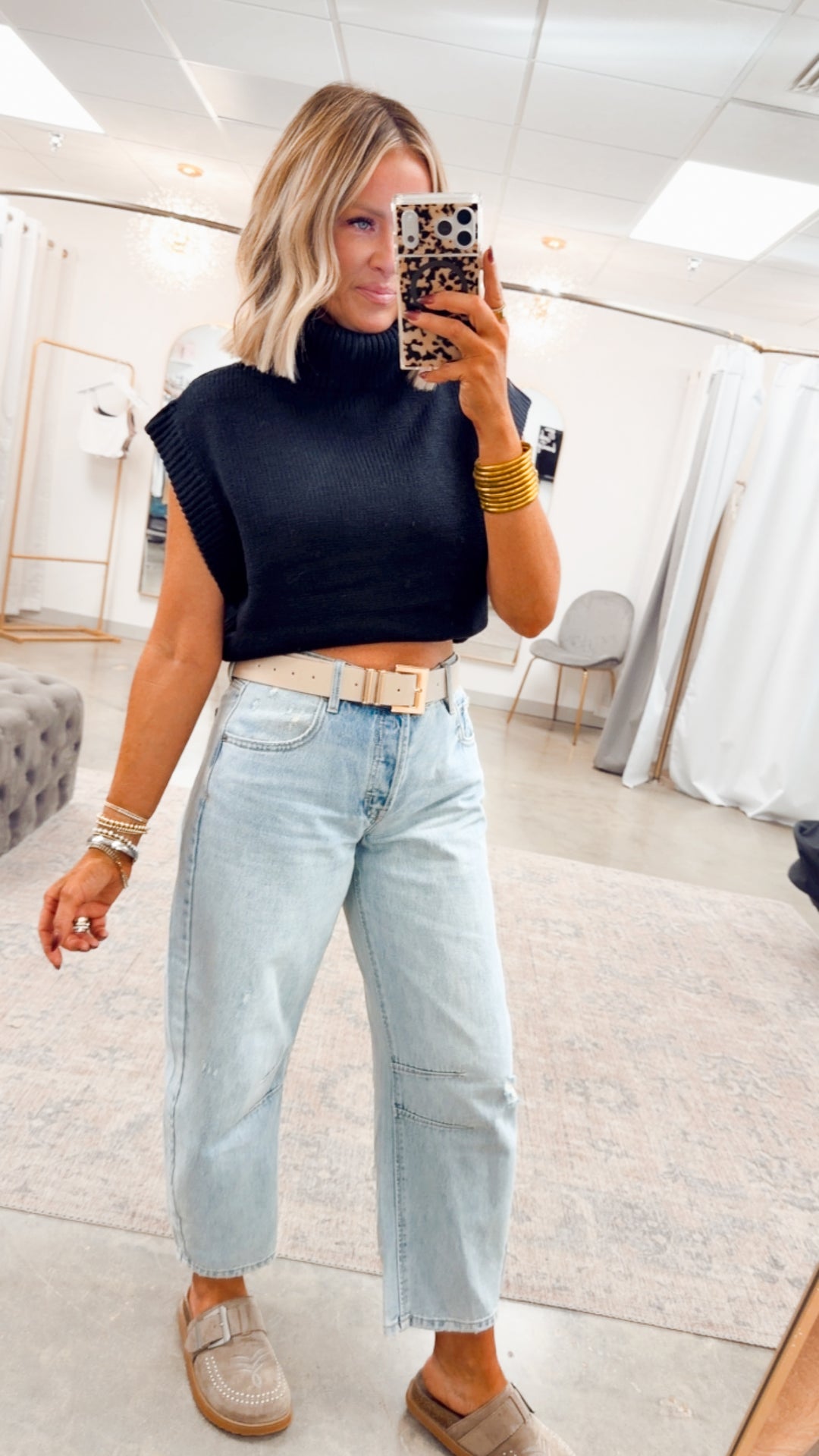 The Mira Turtle Neck Sweater-Black