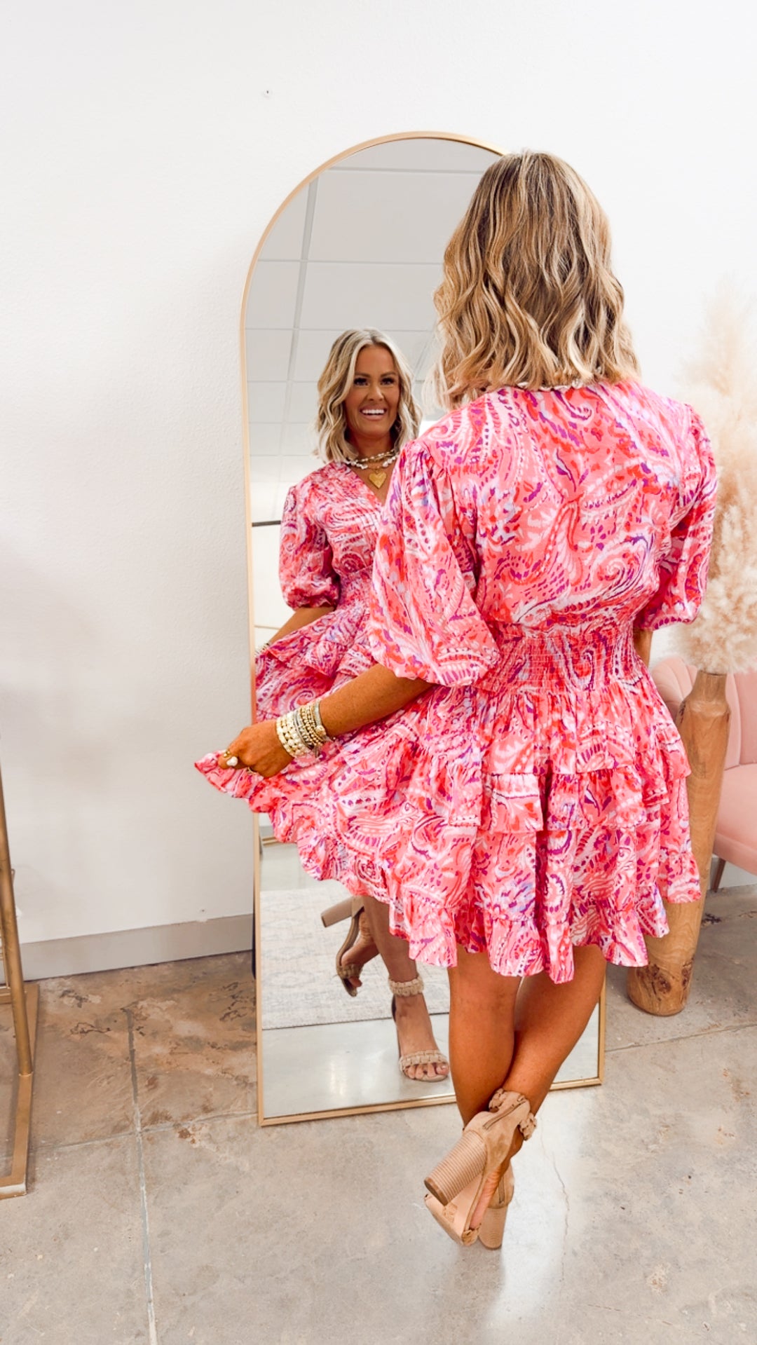 Rosey Echoes Mini Dress