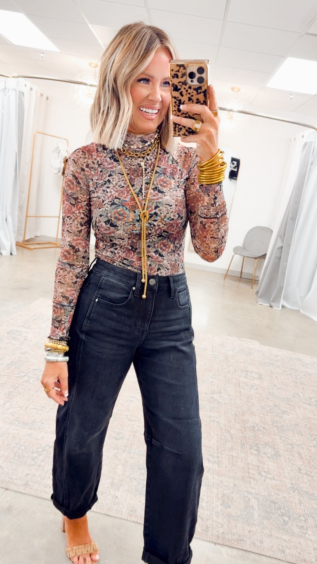 Stetson Barrel Cuffed Jeans-Black