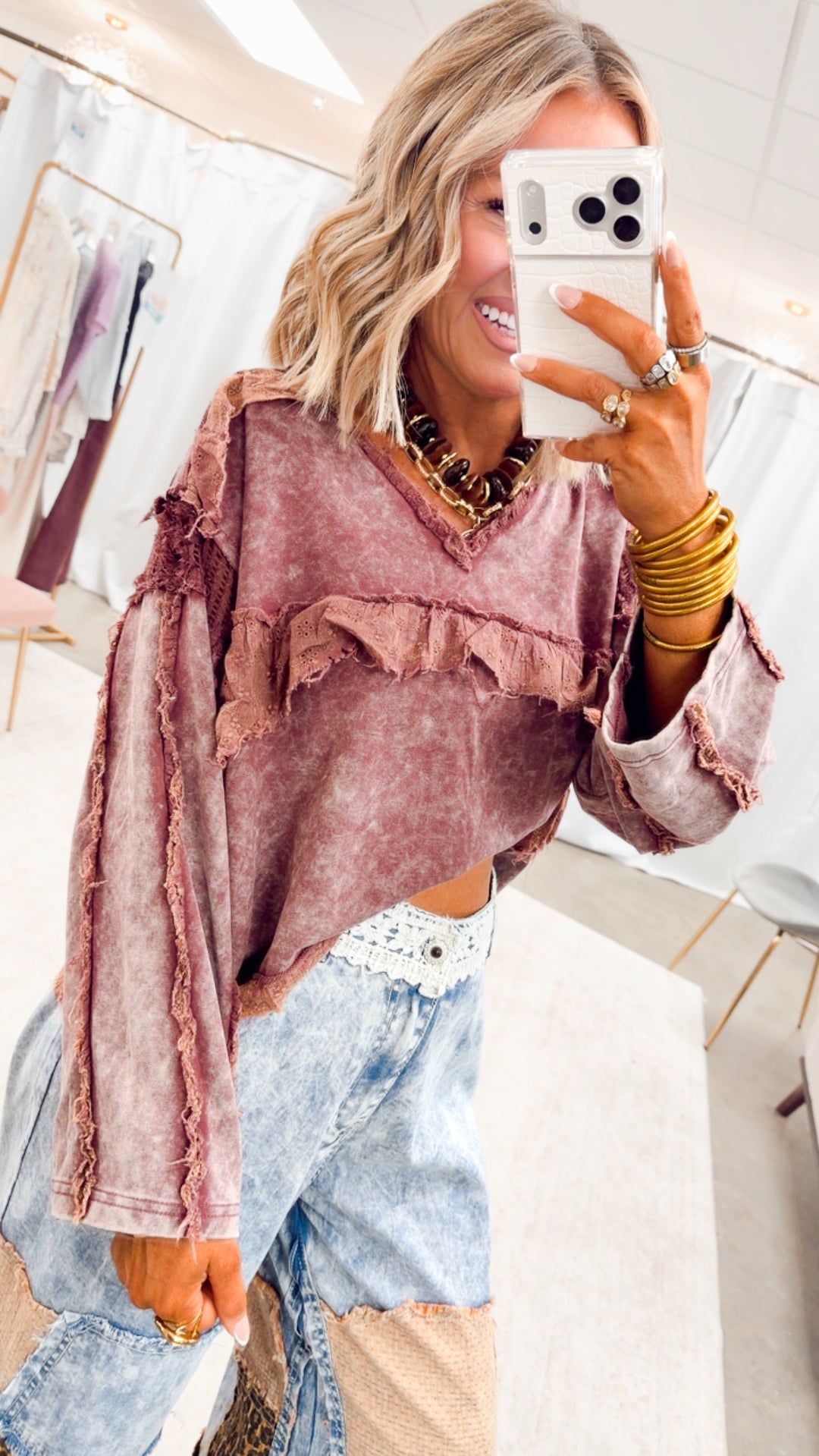 The Retro Rhapsody Top-Burgundy