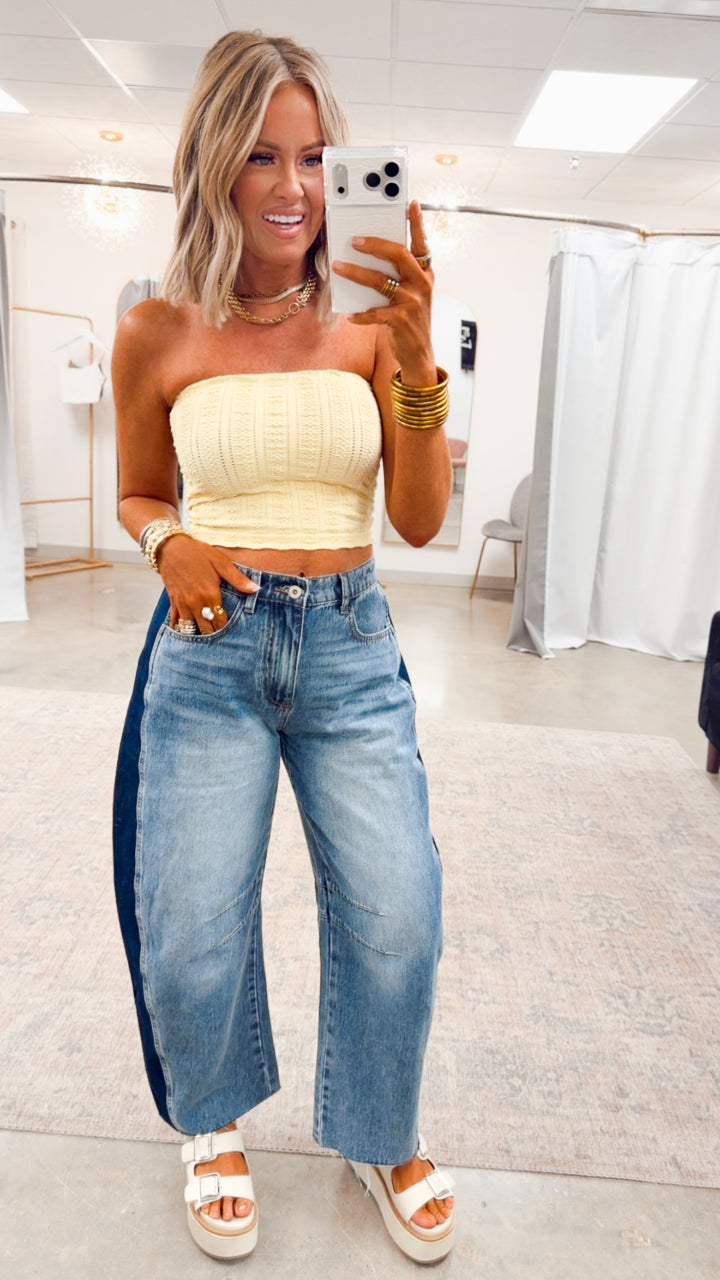 Soft Soleil Tube Top-Pale Banana