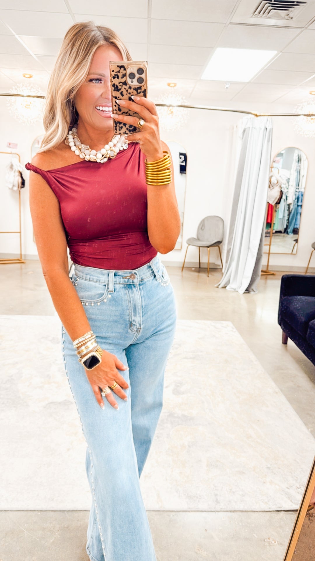 Nova Stud Wide Leg Jeans
