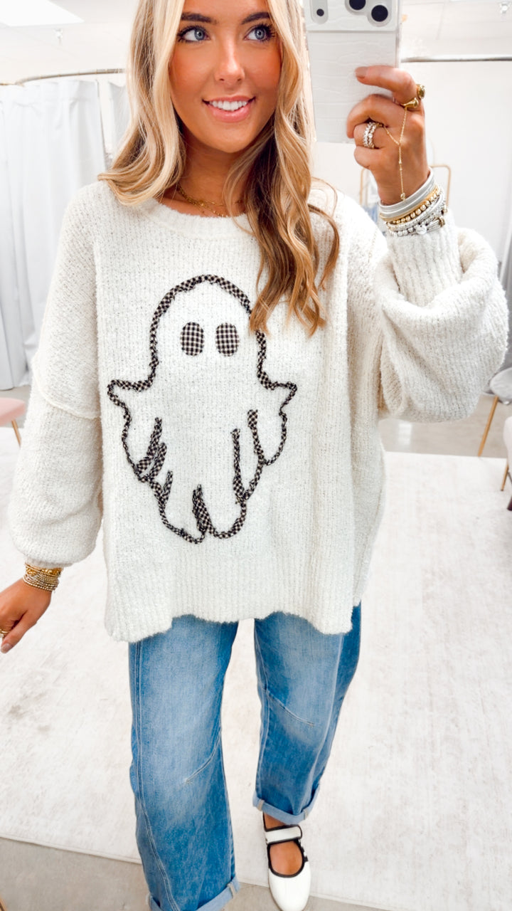 The Ghostly Darling Sweater-Ivory