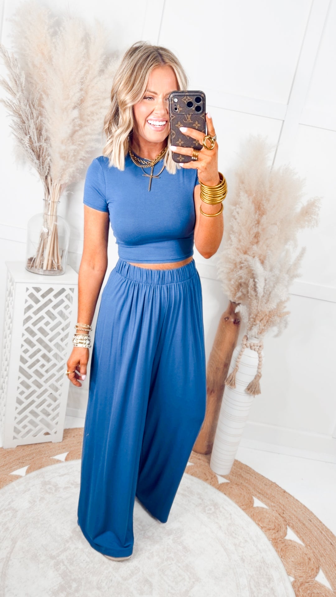 Soft Form Two Piece Set-Midnight Navy