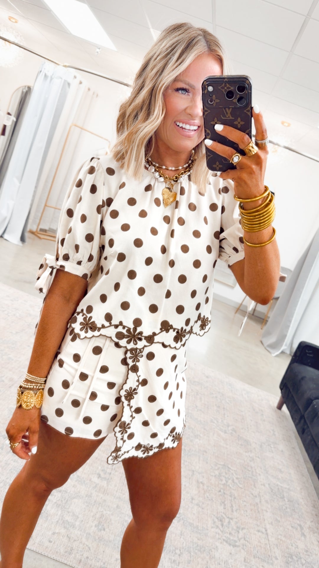 The Polka Charm Skort Set