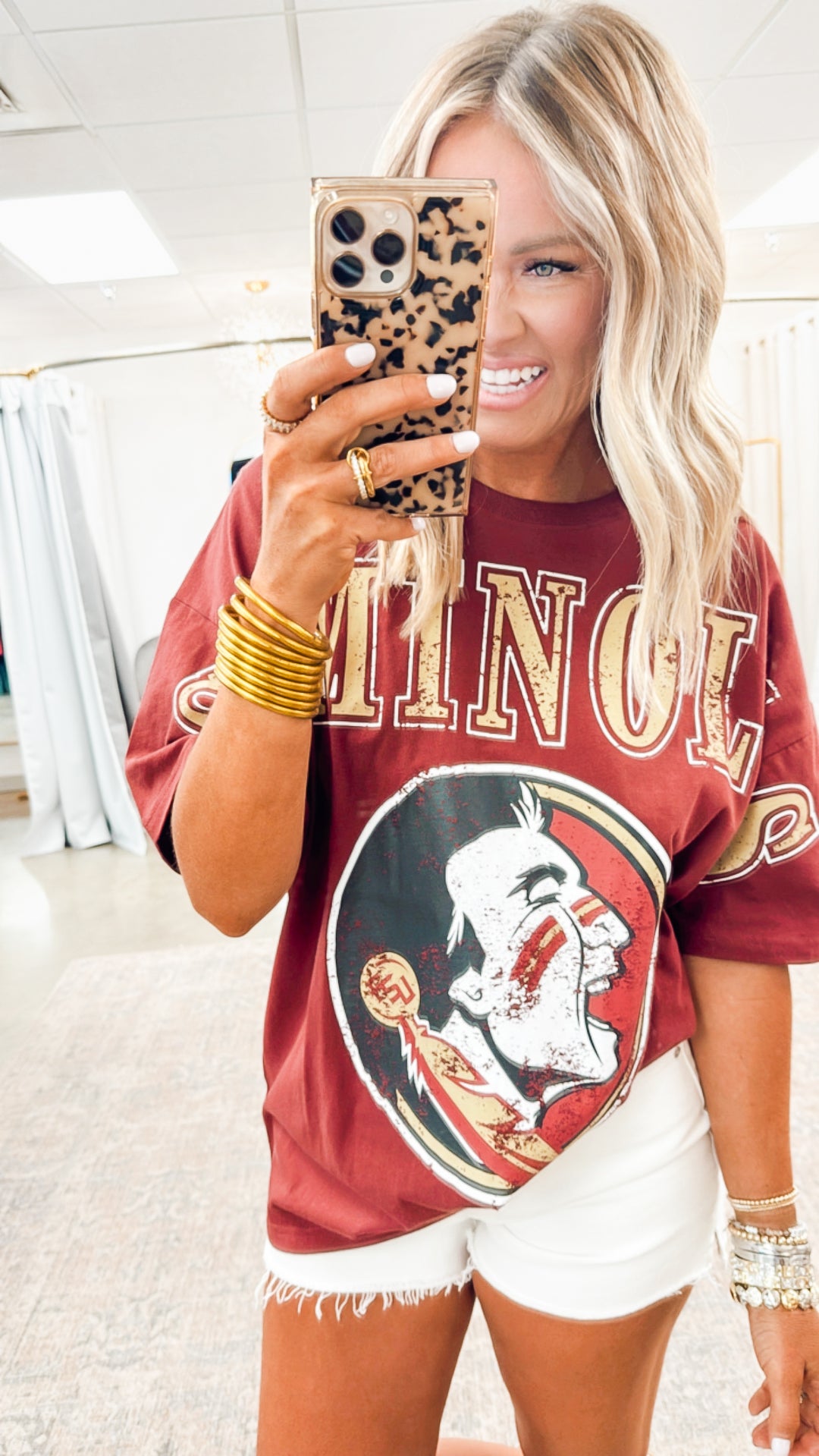 FSU Oversized Tee-Maroon