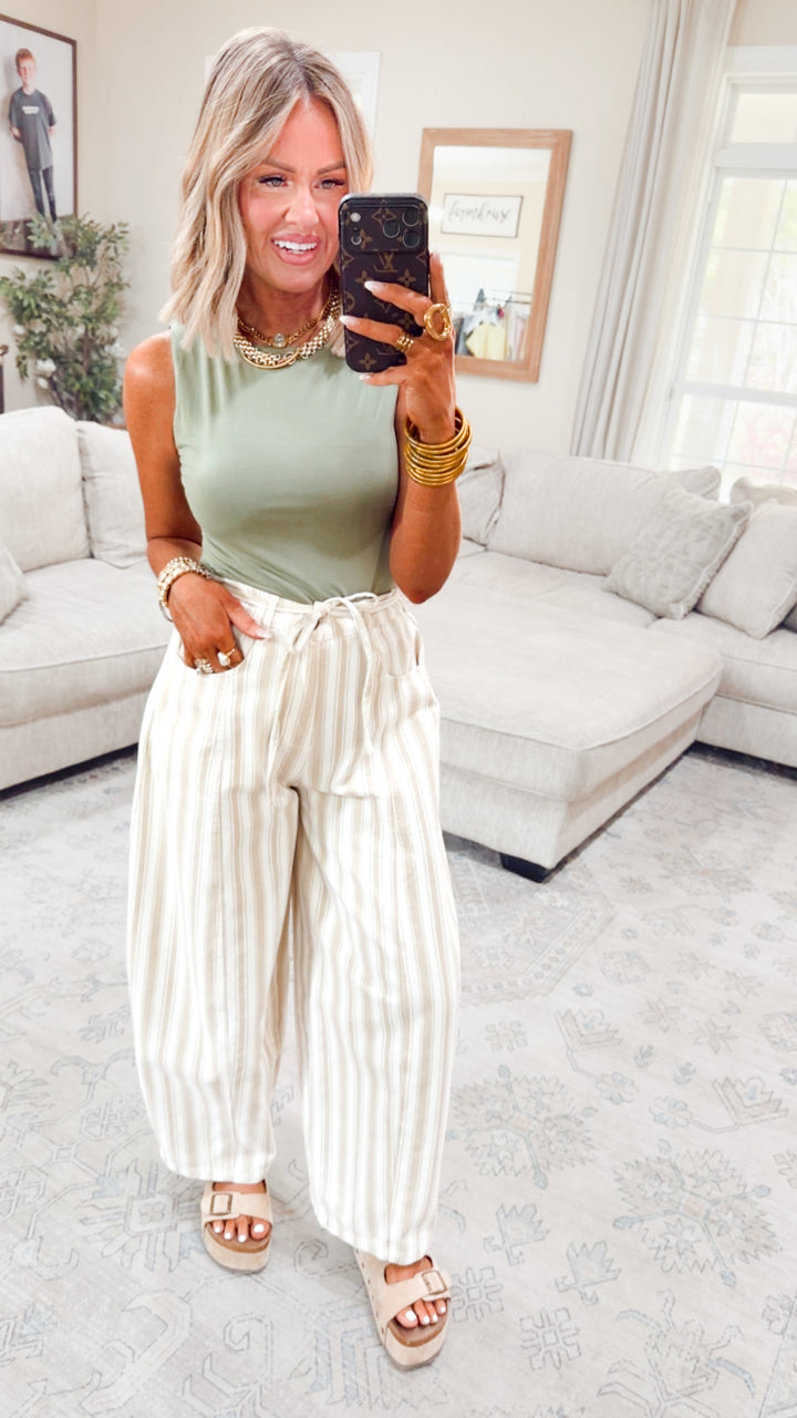 Blissful Boatneck Bodysuit-Olive