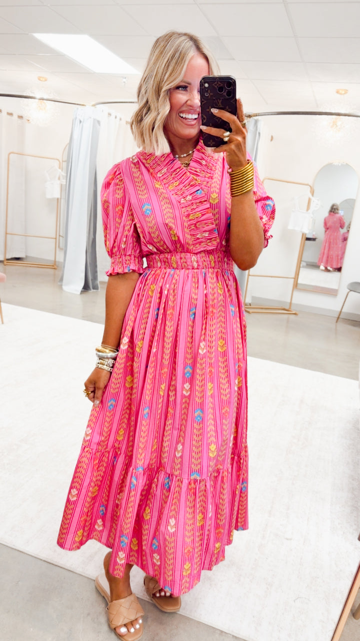 The Peony Palace Midi Dress