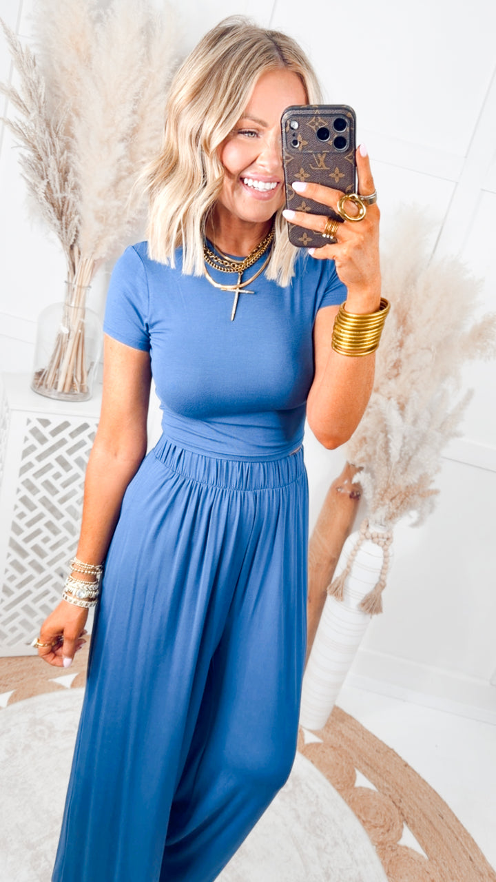Soft Form Two Piece Set-Midnight Navy