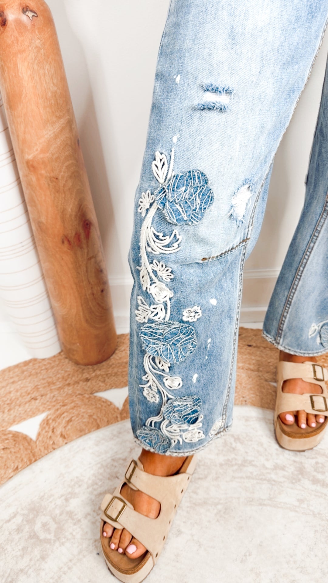 The Dusty Bloom Distressed Jeans