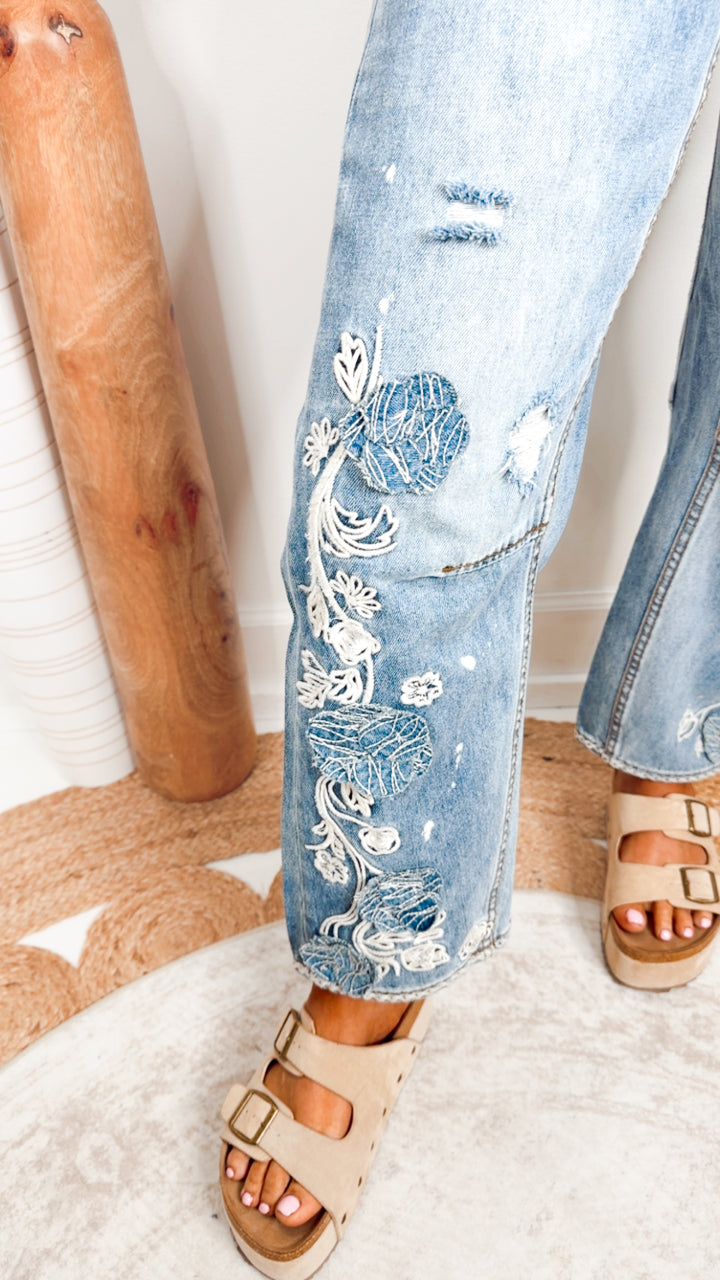 The Dusty Bloom Distressed Jeans