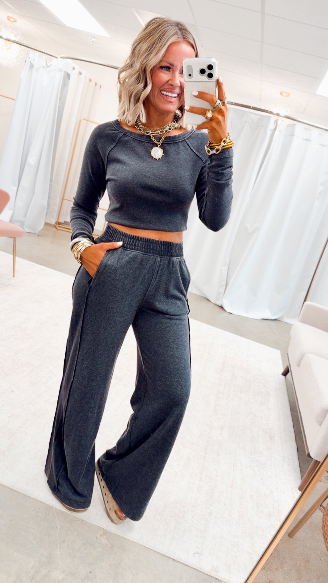 The Arabella Two Piece Set-Black