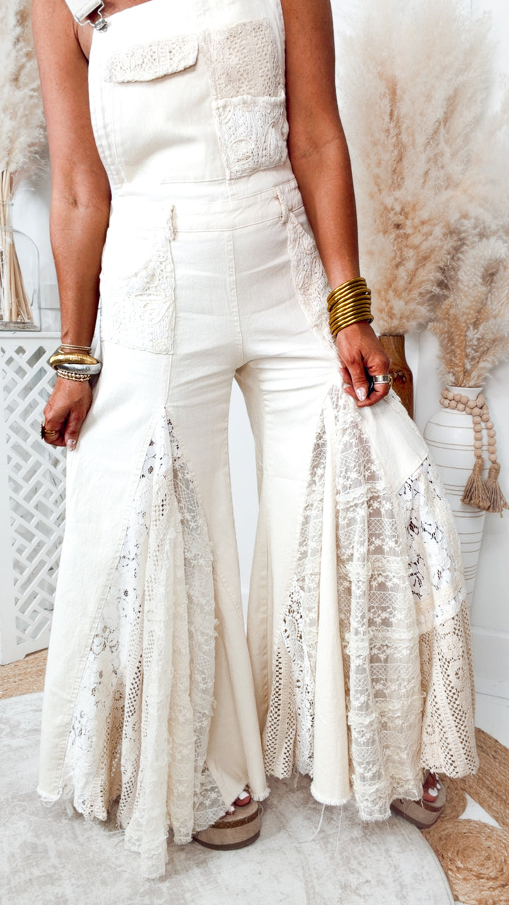 Lace & Ivy Wide Leg Overalls