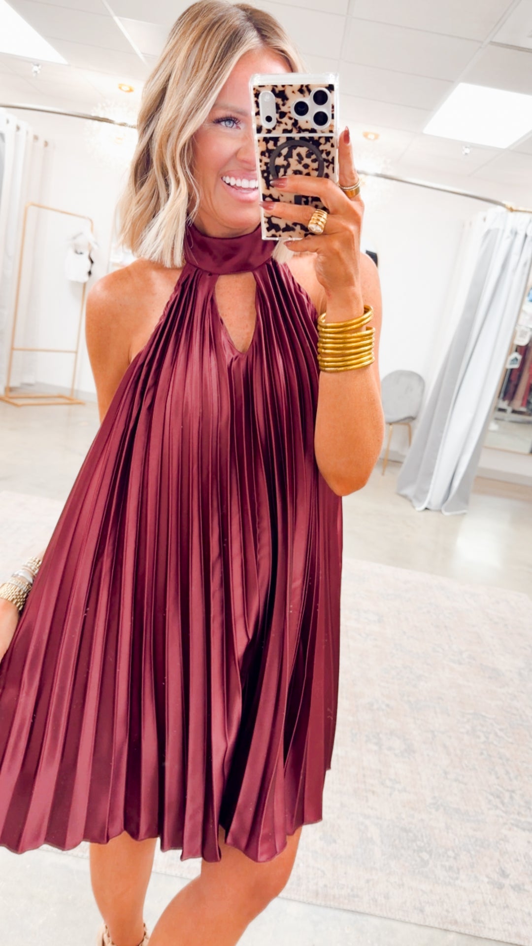 The Ever After Halter Dress-Wine