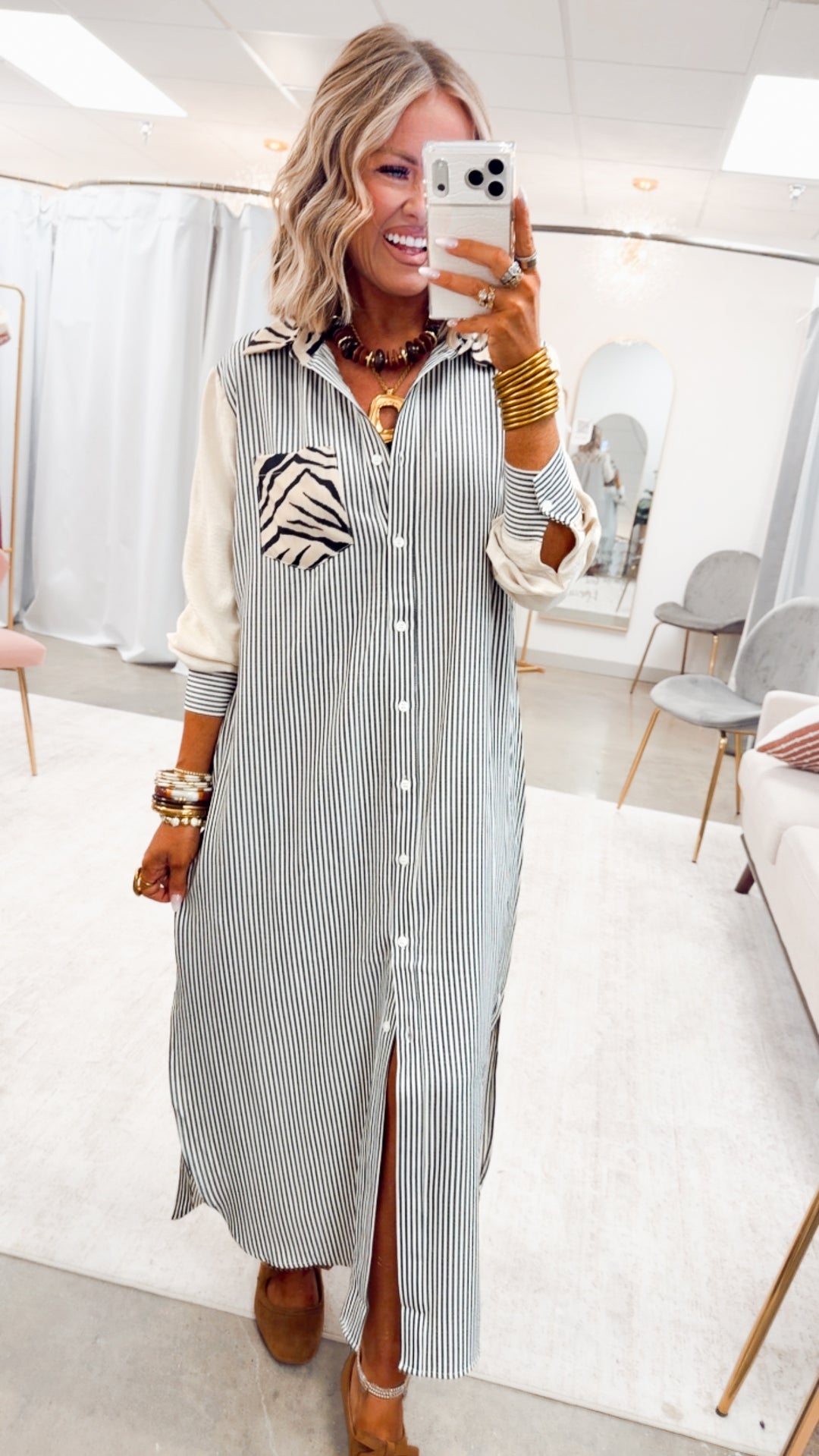The Wild at First Stripe Dress