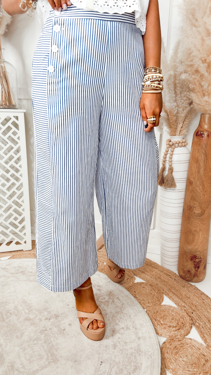 The Nantucket Seersucker Pants-Navy