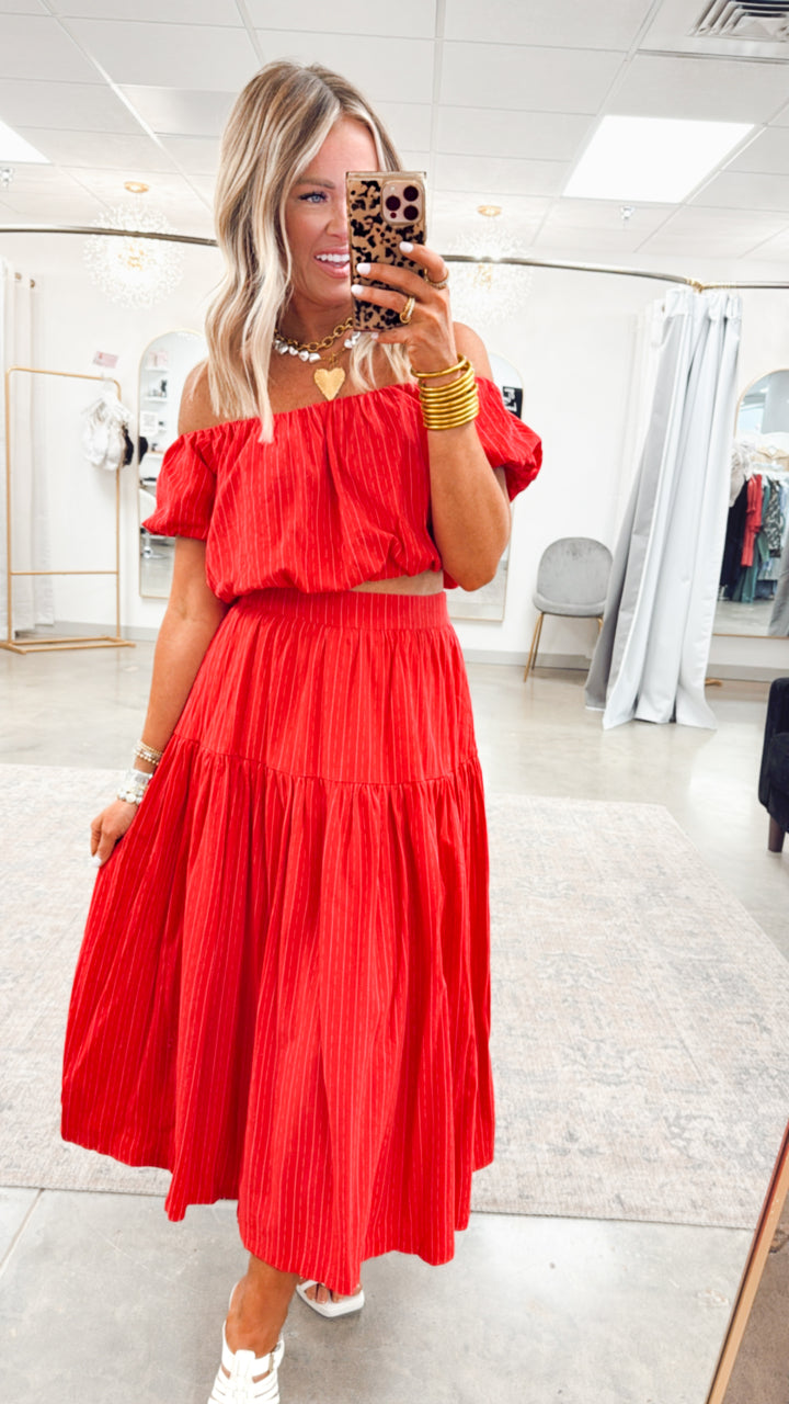 Riviera Crop Top & Skirt Set