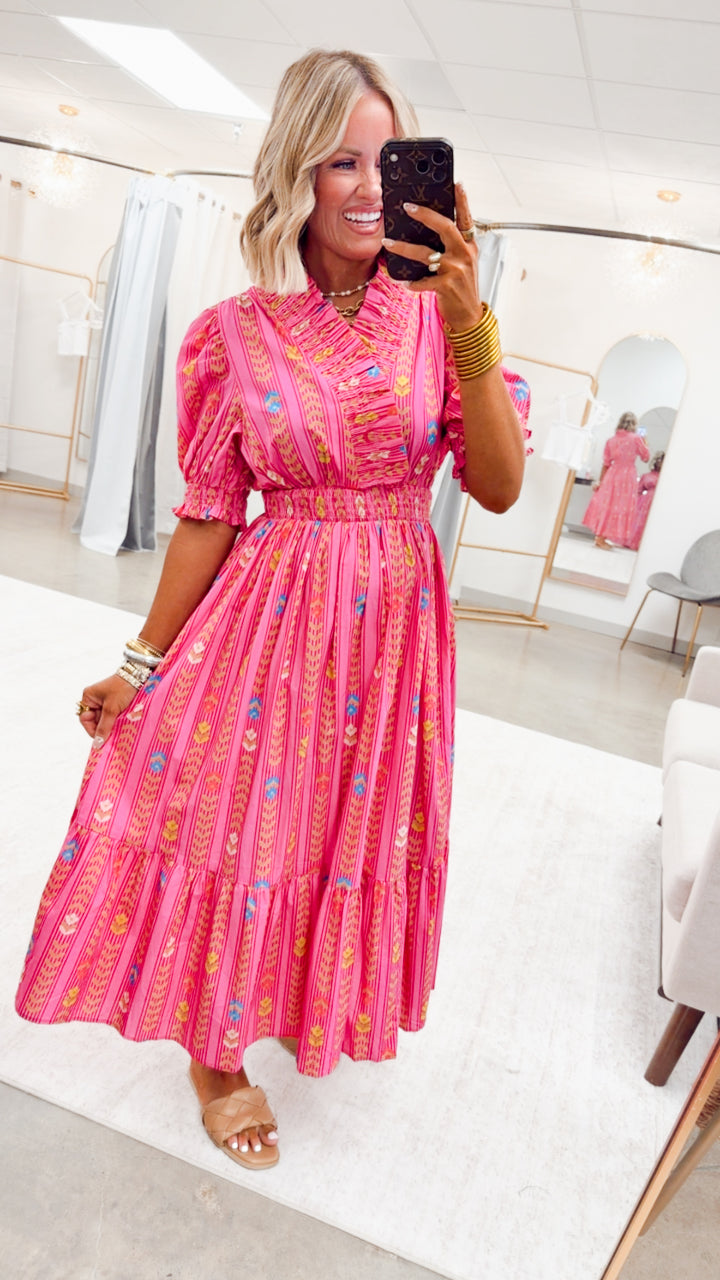 The Peony Palace Midi Dress
