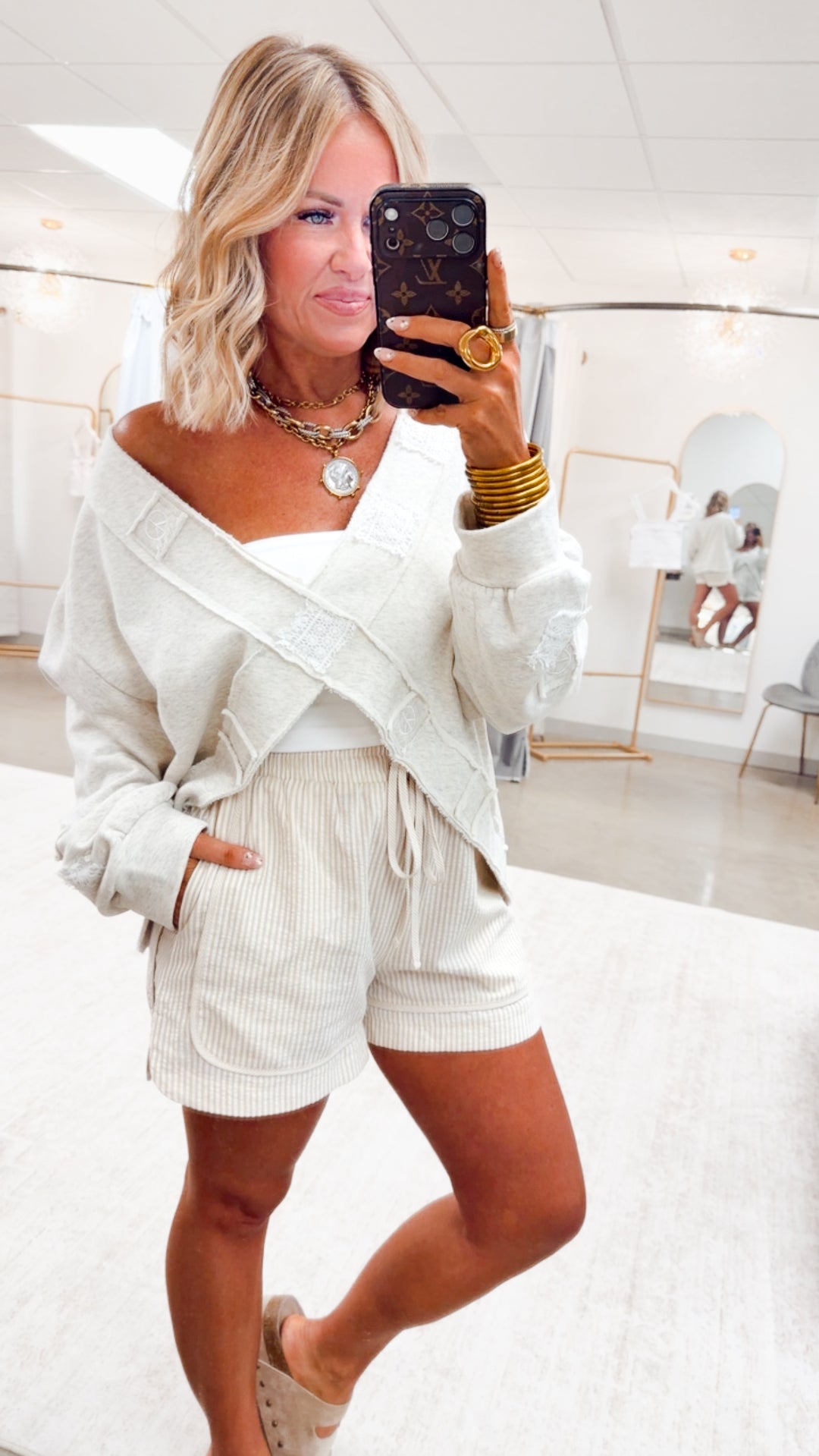 The Quinn Wrap Top-Oatmeal