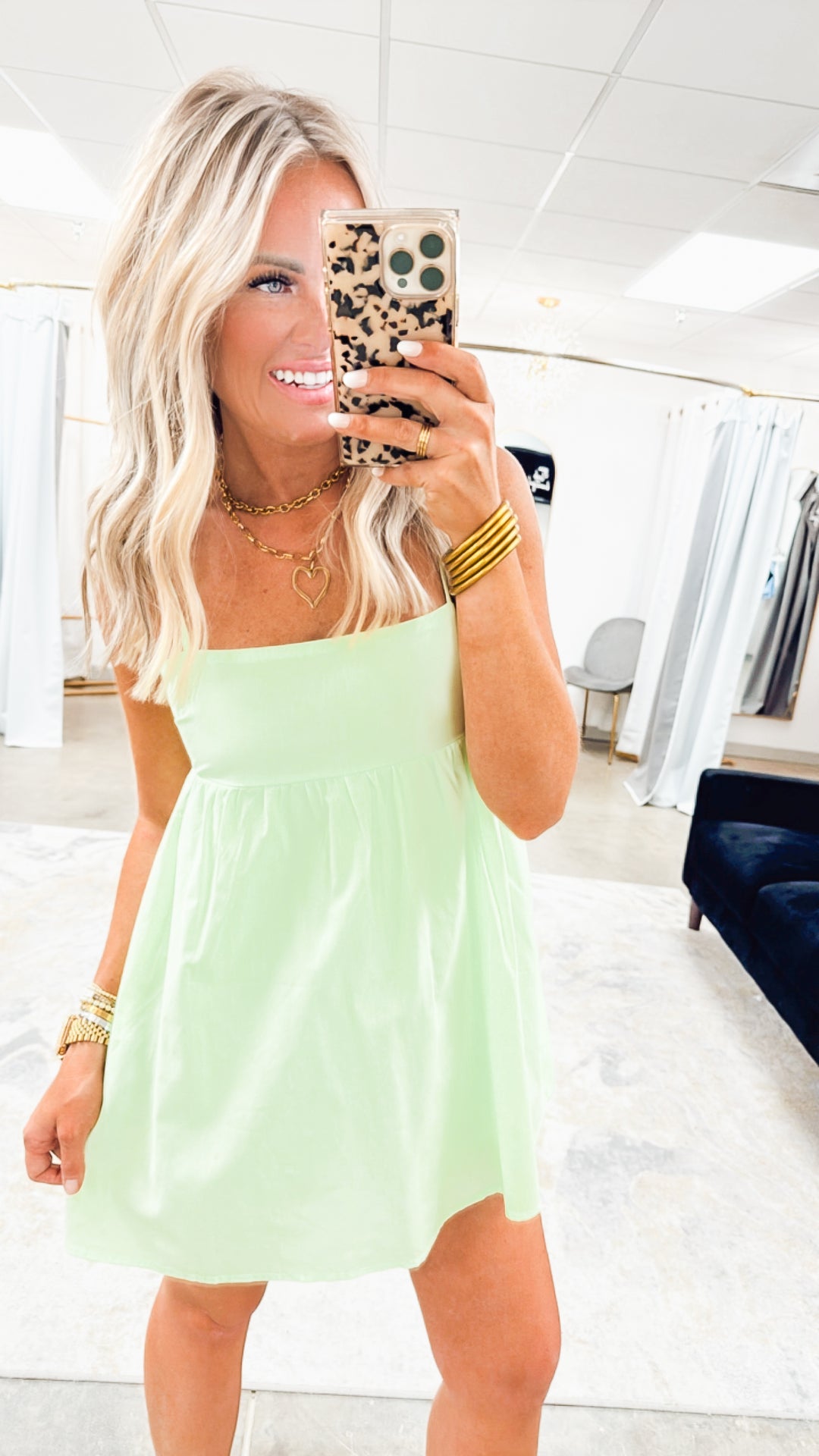 Waverly Romper Dress-Lime