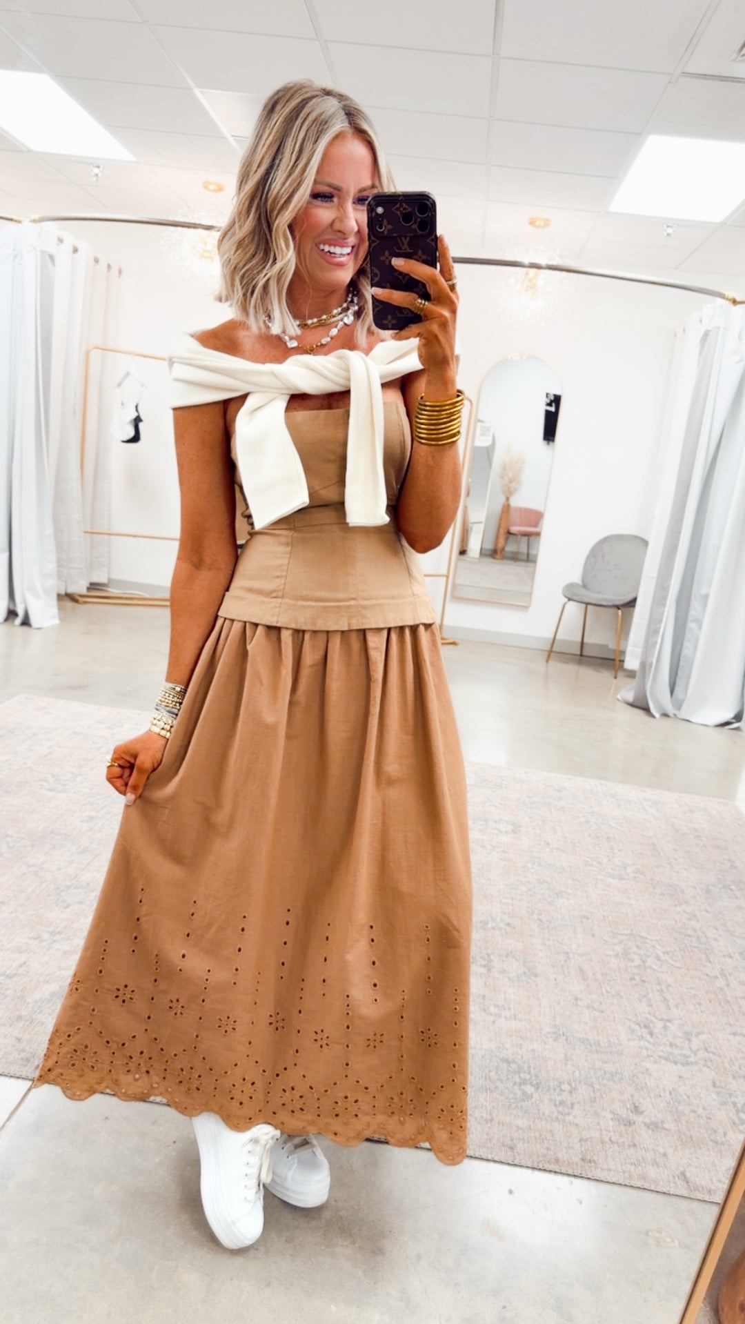 The Adeline Scallop Hem Dress