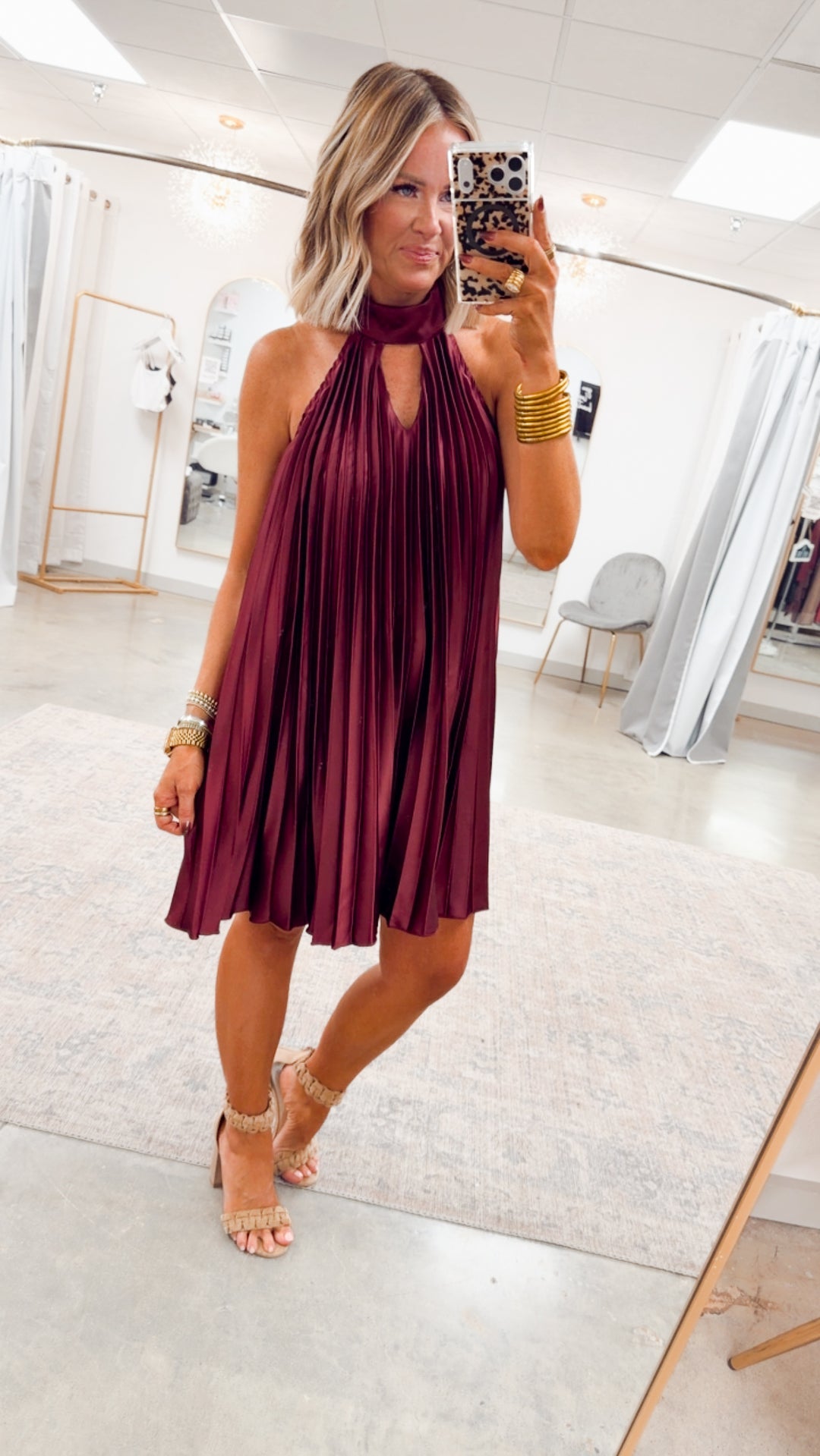 The Ever After Halter Dress-Wine