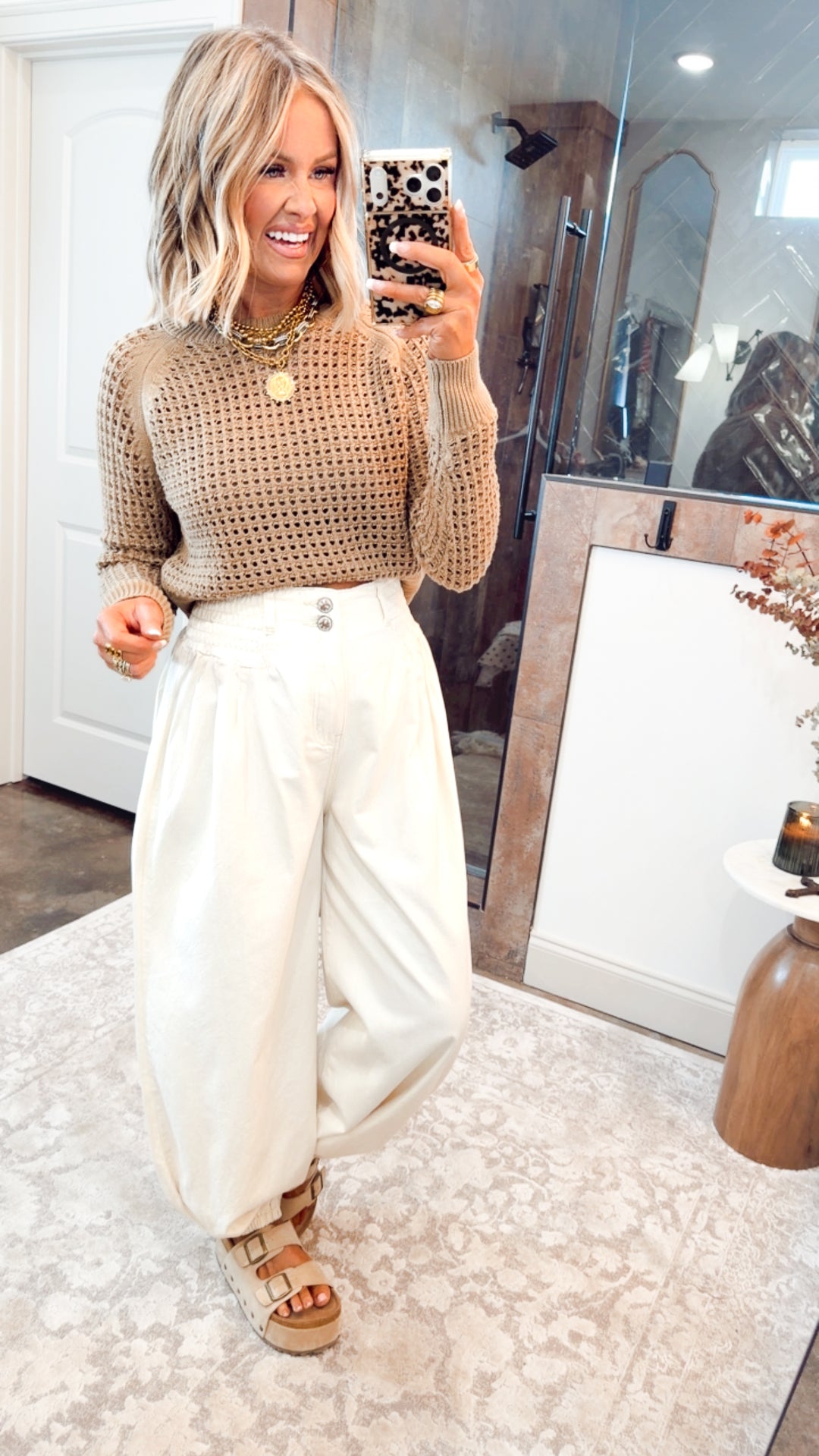 Ledger Crew Neck Sweater-Taupe