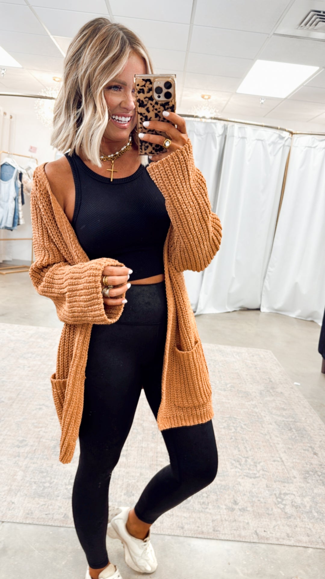 Hollow Pines Cardigan-Burnt Topaz
