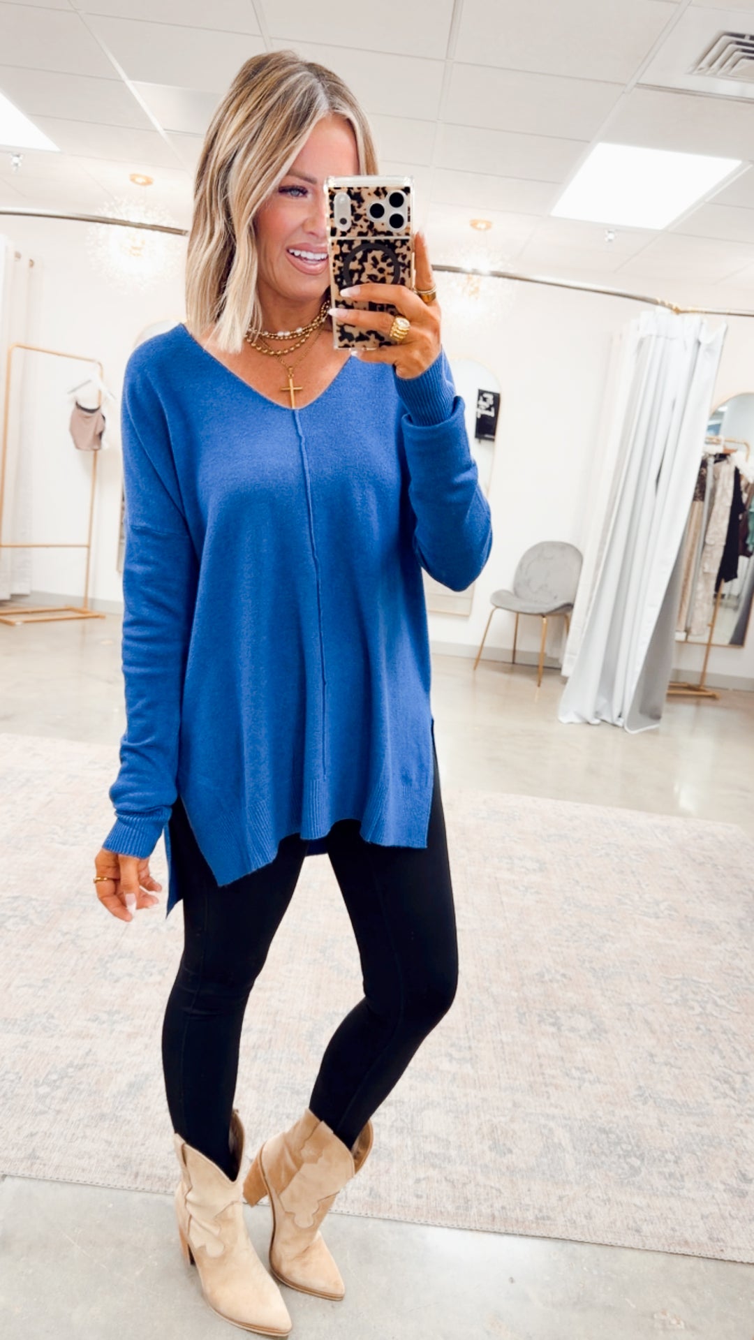 The Laramie Hi-Low Sweater-Marlin